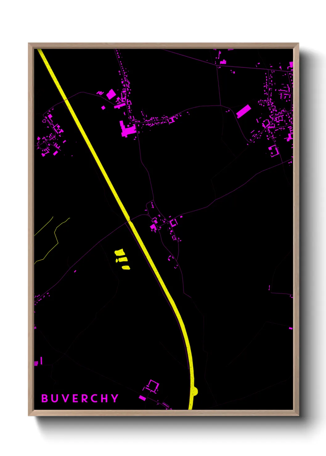 Une affiche de carte sur Buverchy