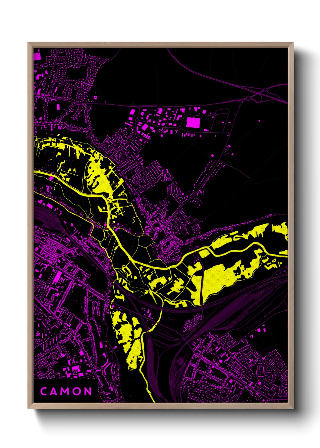 Une affiche de carte sur Camon