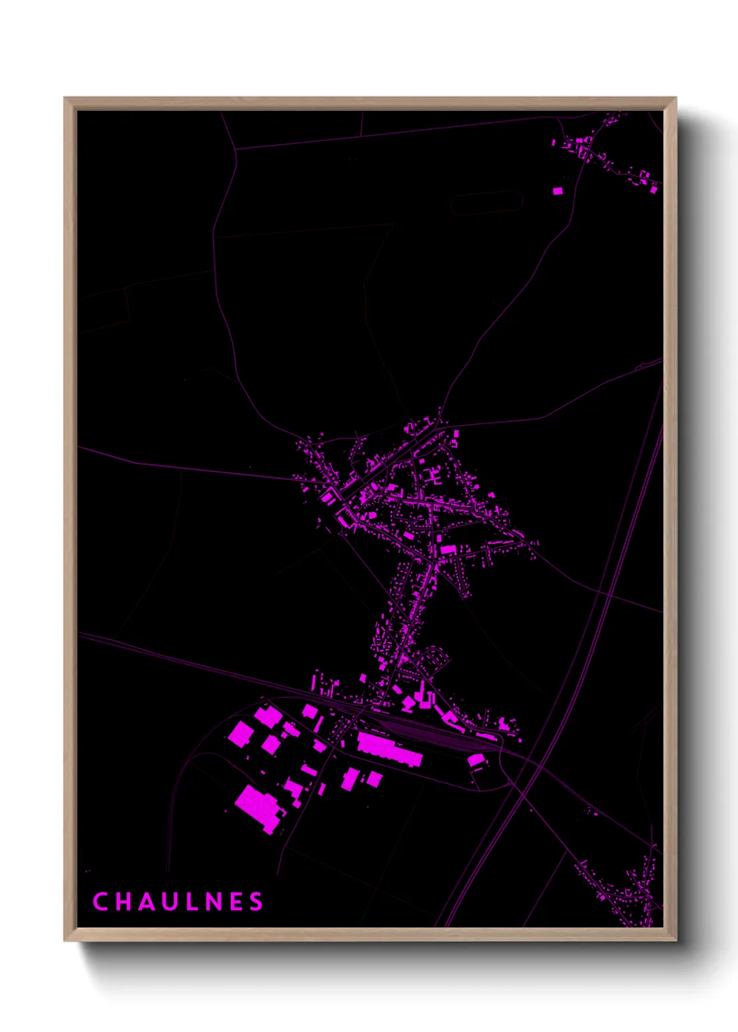 Une affiche de carte sur Chaulnes