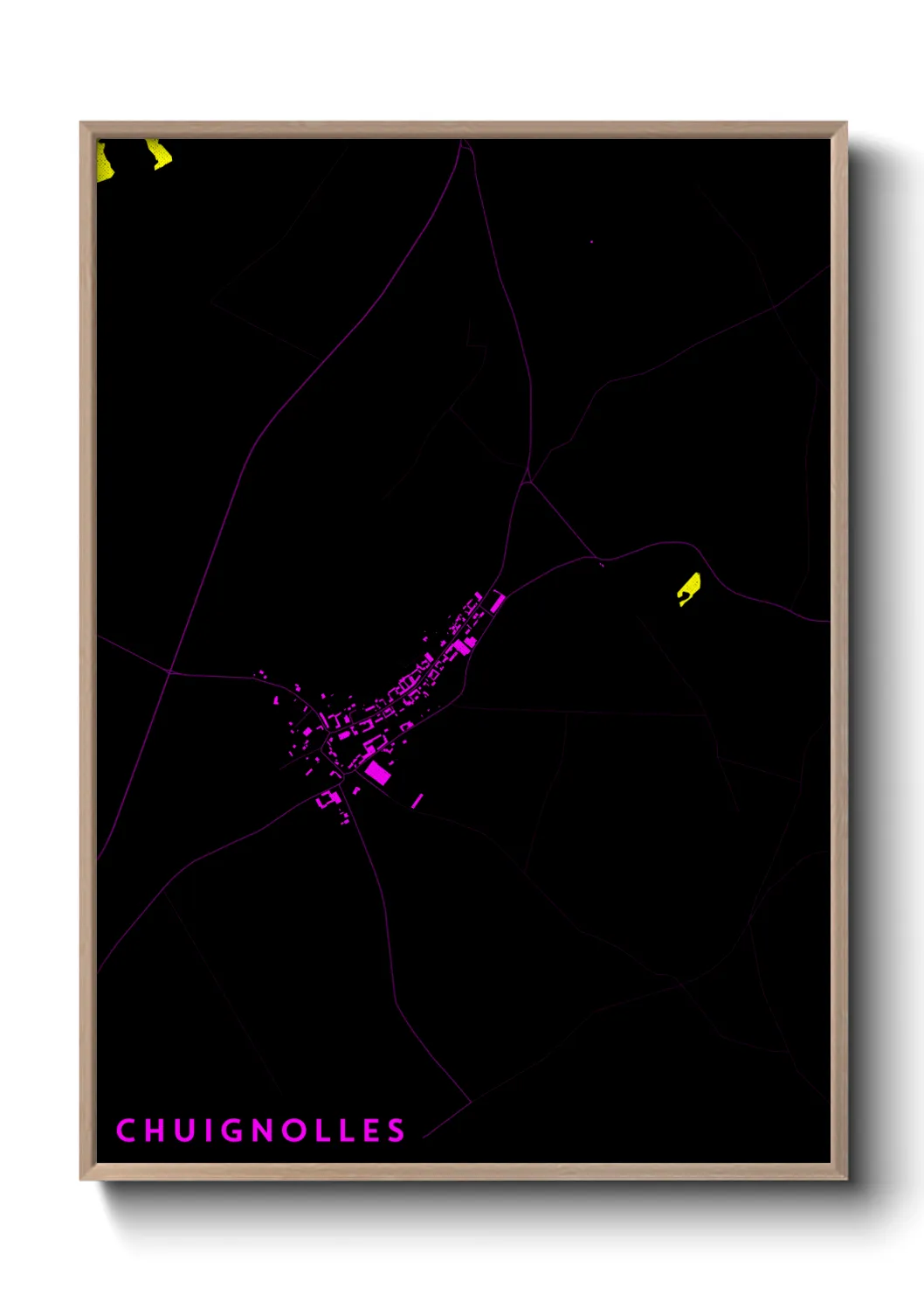 Une affiche de carte sur Chuignolles