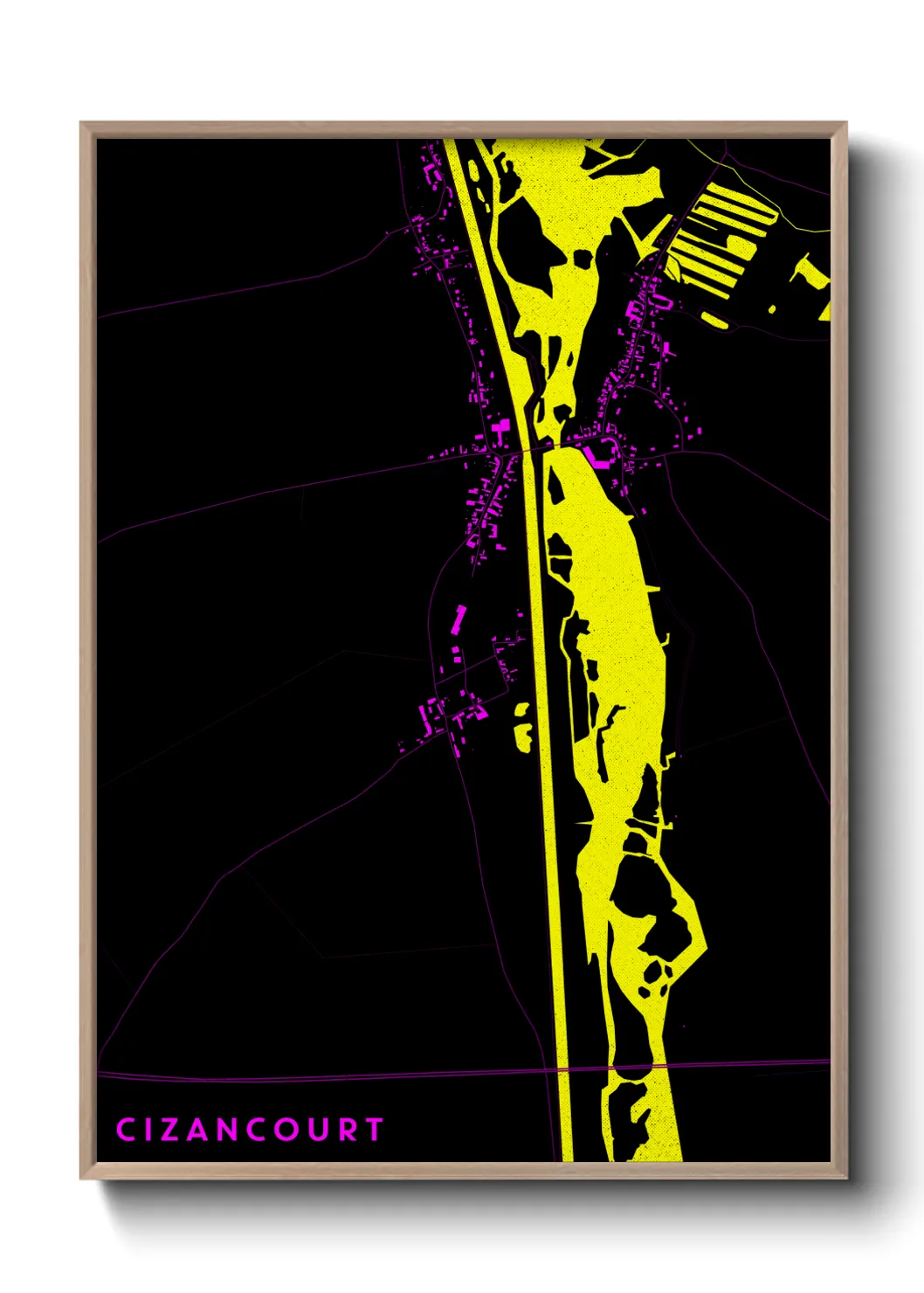 Une affiche de carte sur Cizancourt