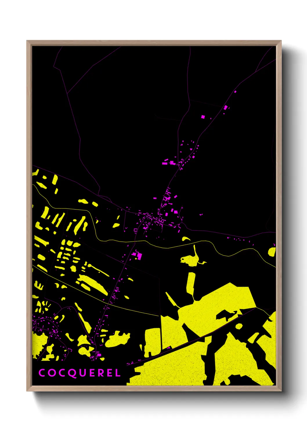 Une affiche de carte sur Cocquerel