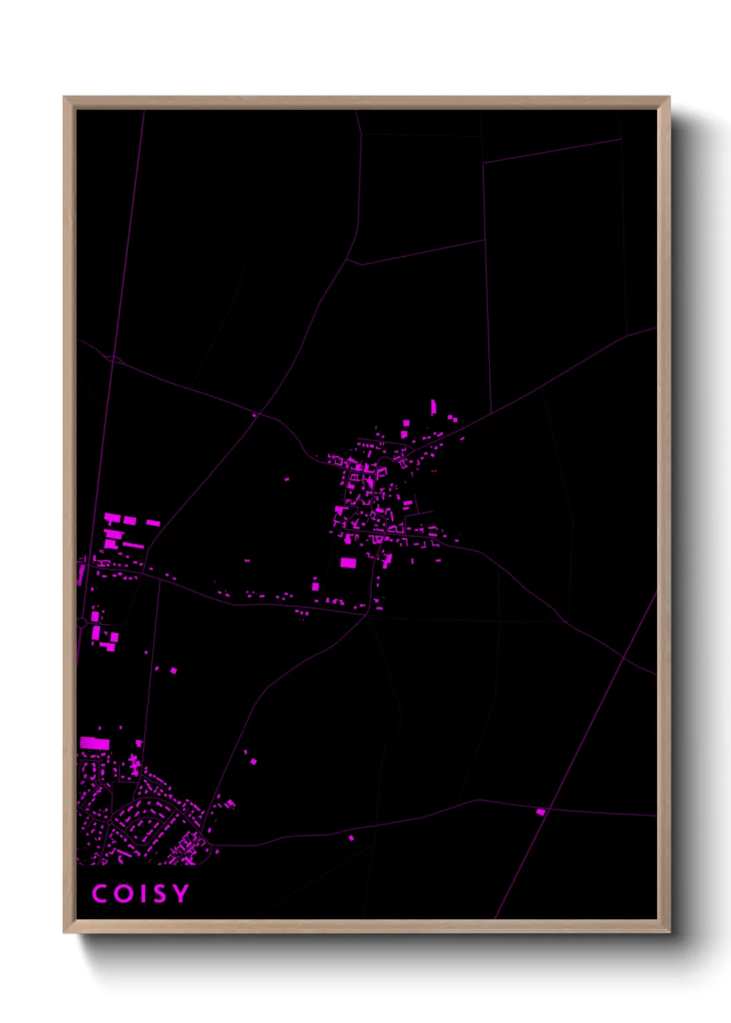 Une affiche de carte sur Coisy