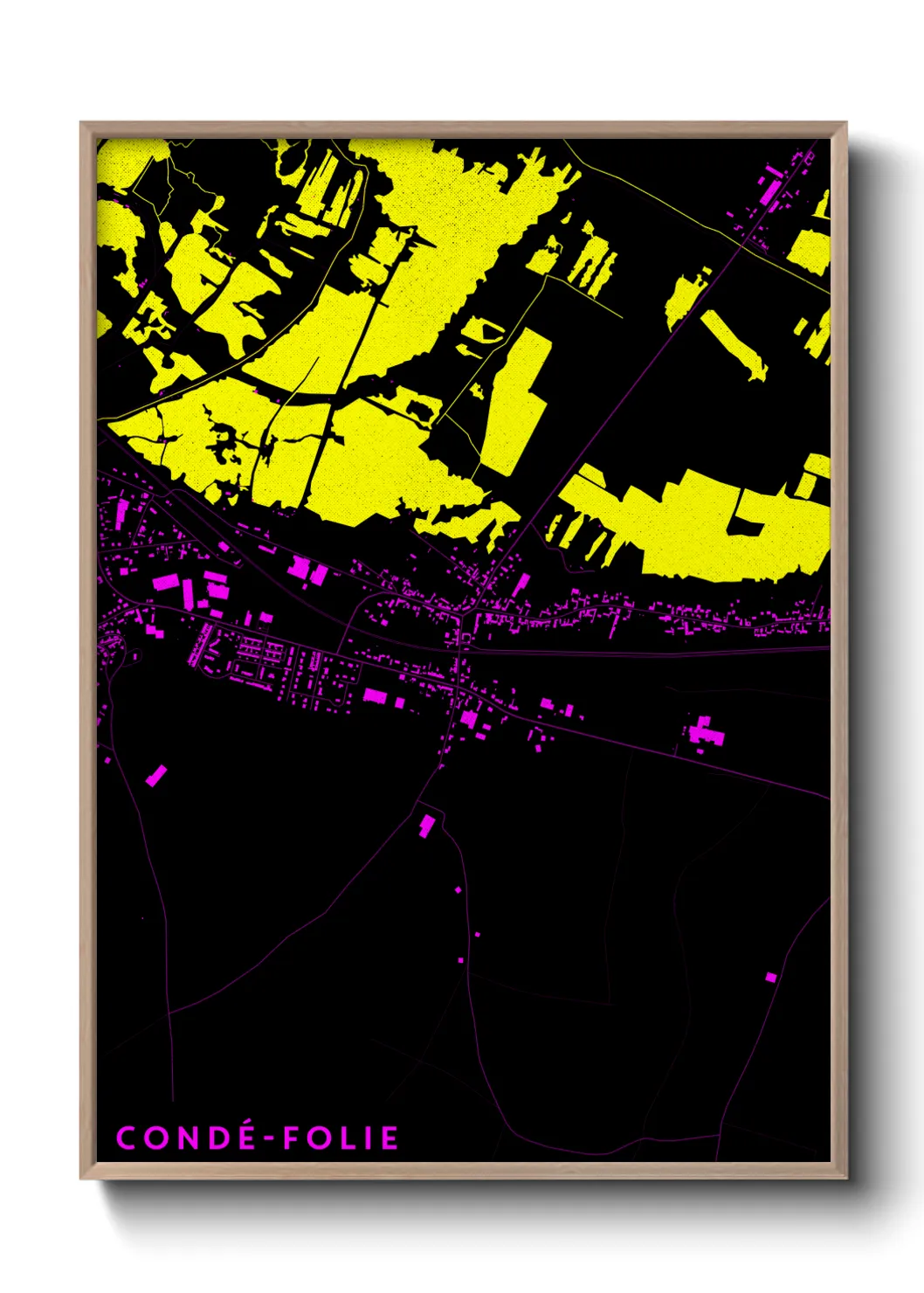 Une affiche de carte sur Condé-Folie