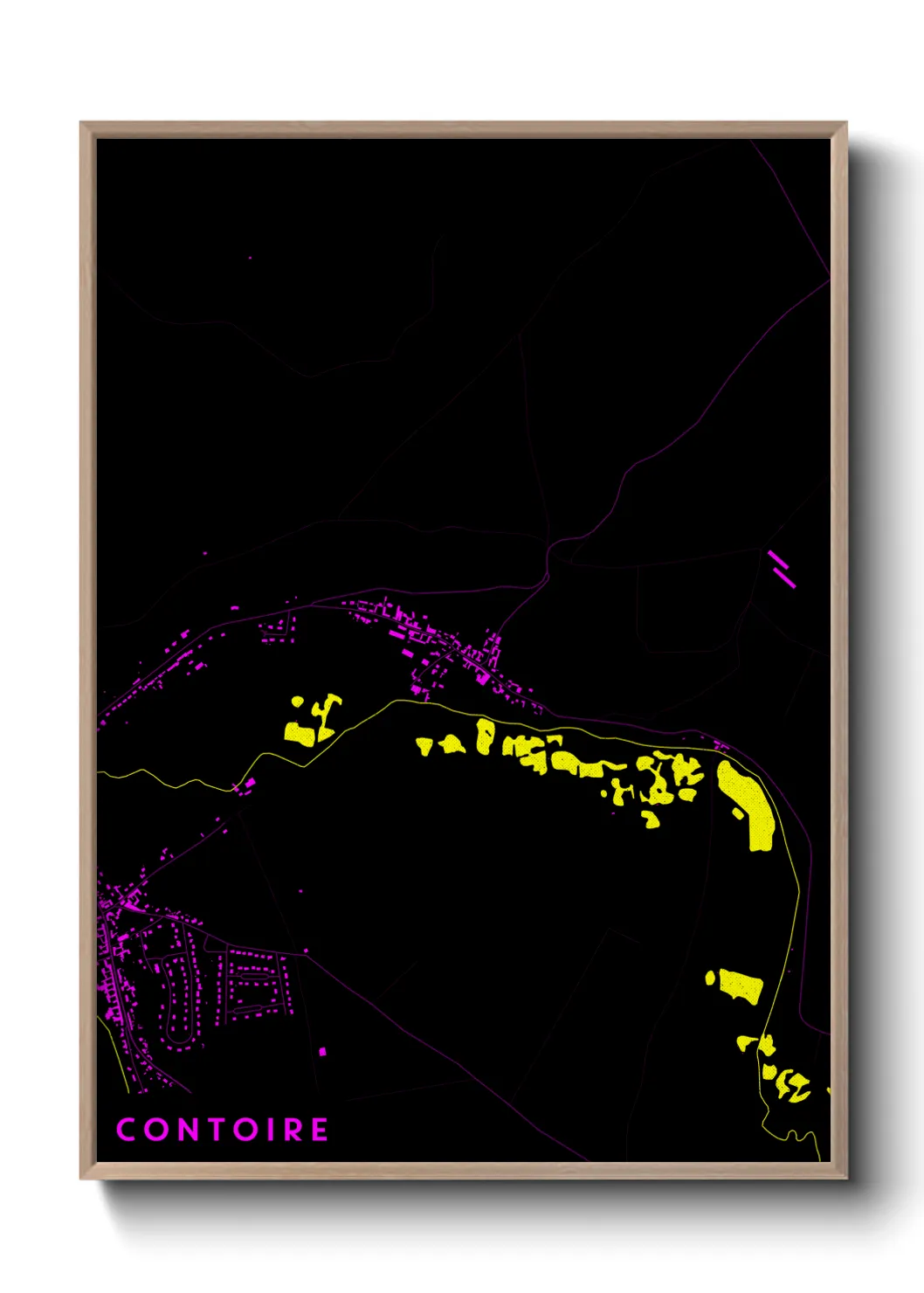 Une affiche de carte sur Contoire
