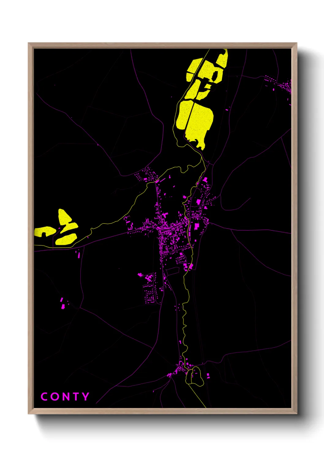 Une affiche de carte sur Conty
