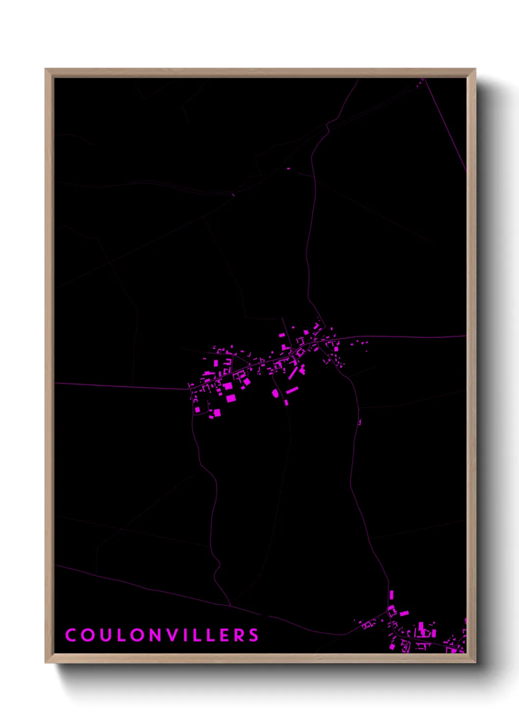 Une affiche de carte sur Coulonvillers
