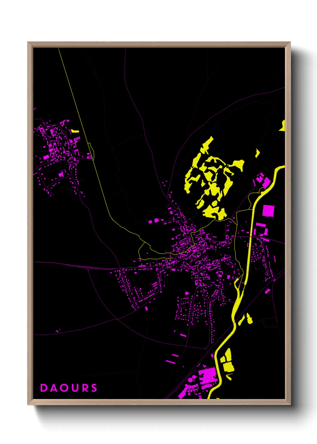 Une affiche de carte sur Daours