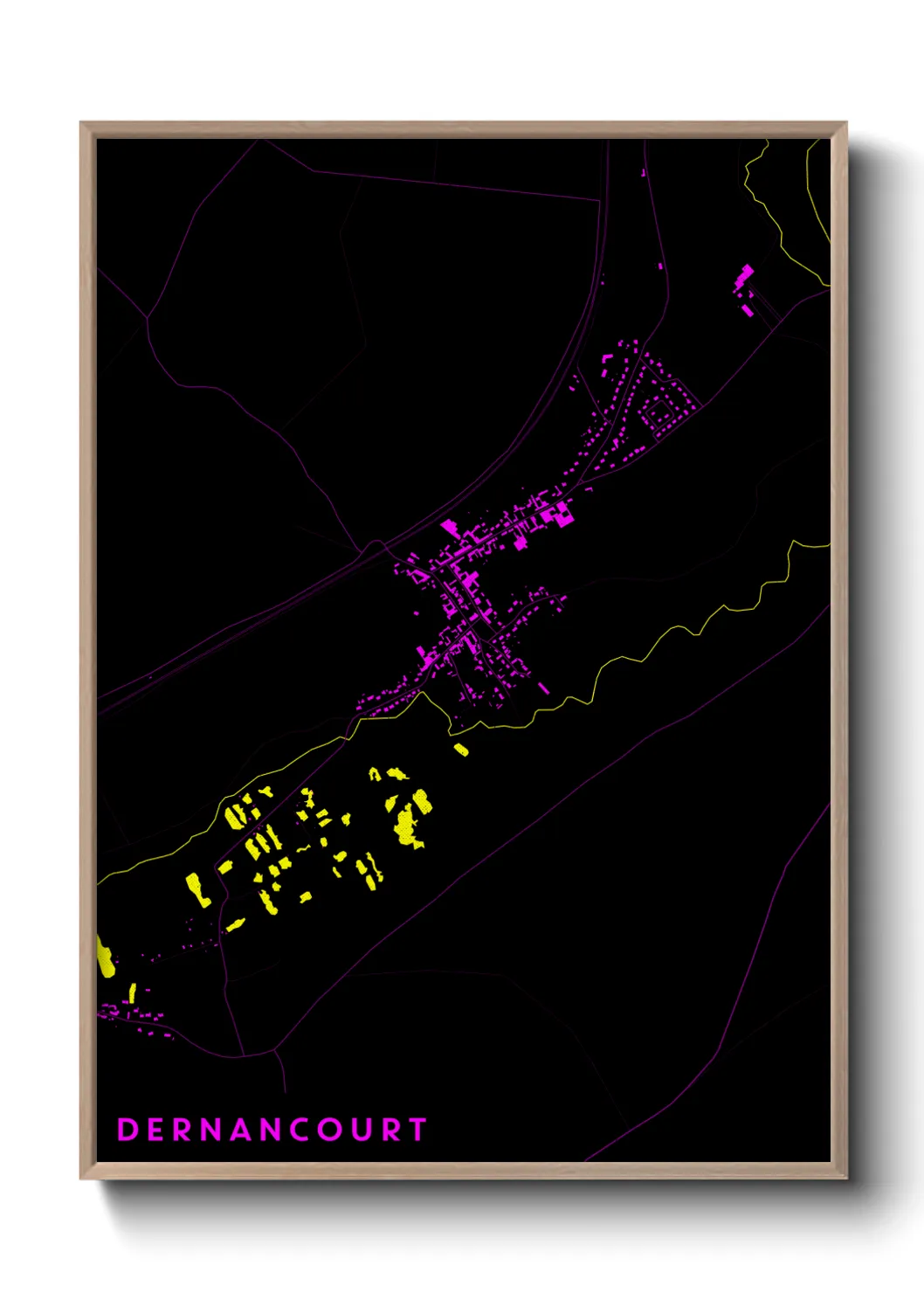 Une affiche de carte sur Dernancourt