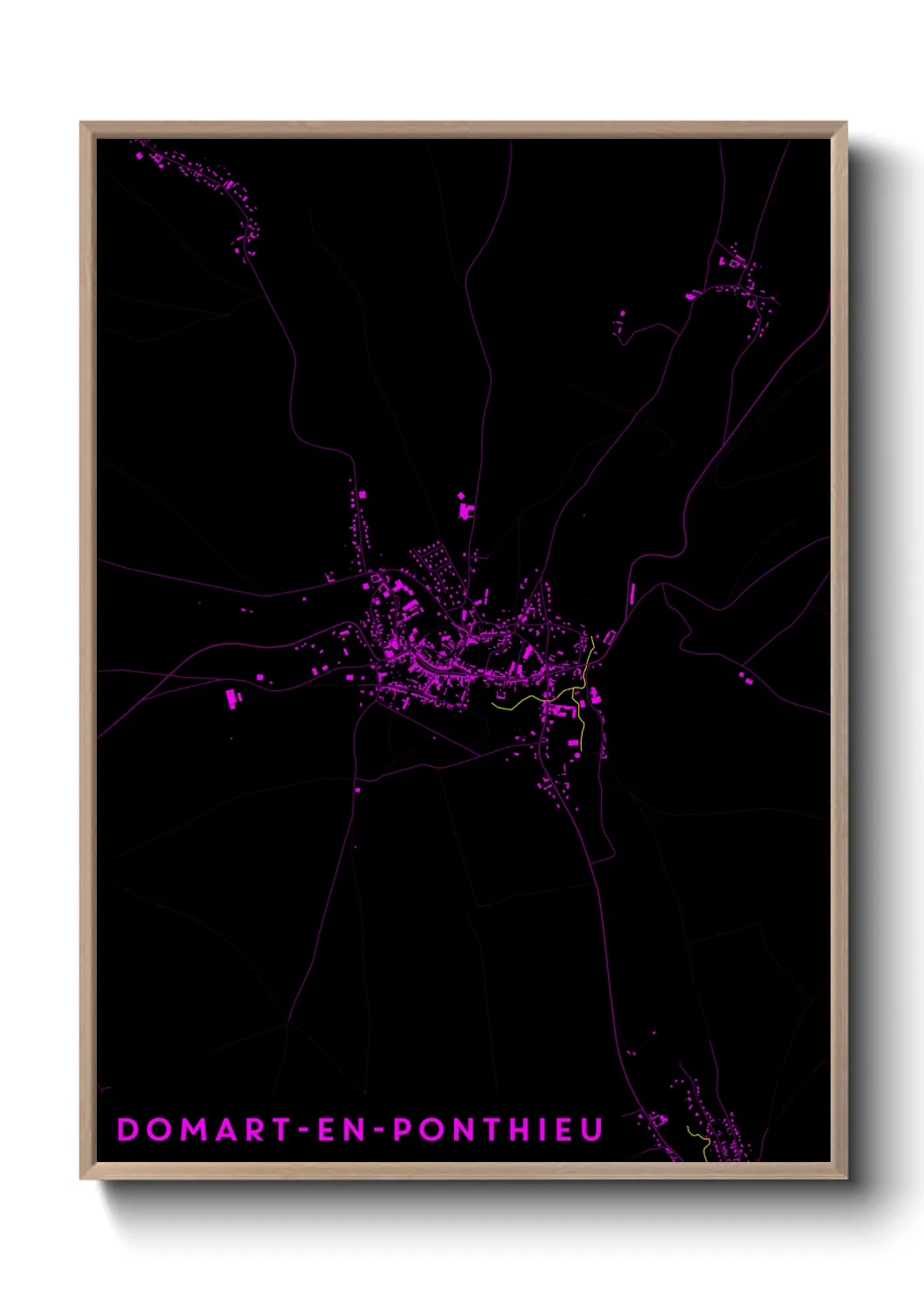 Une affiche de carte sur Domart-en-Ponthieu