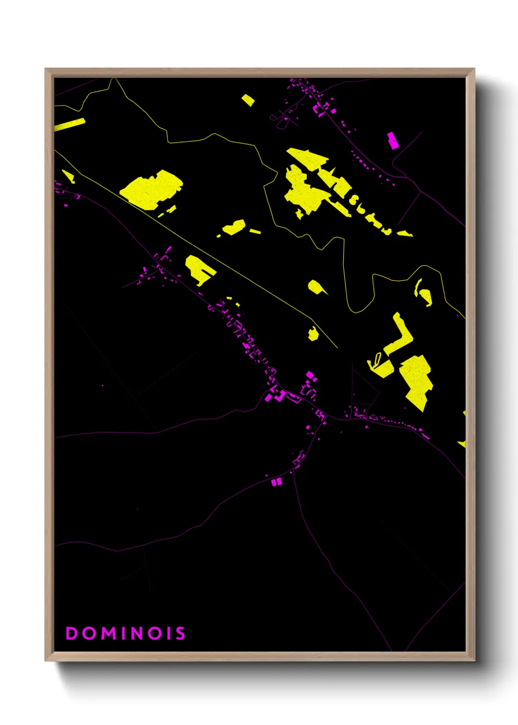Une affiche de carte sur Dominois