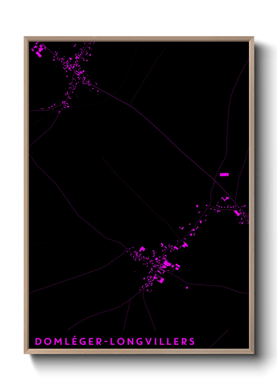 Une affiche de carte sur Domléger-Longvillers