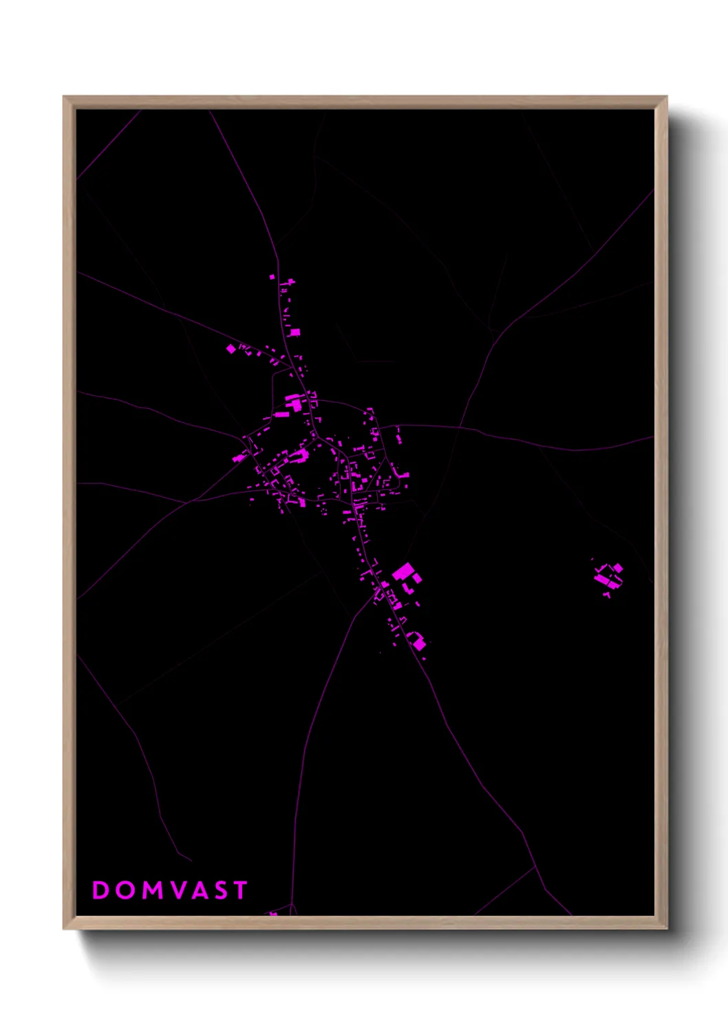 Une affiche de carte sur Domvast