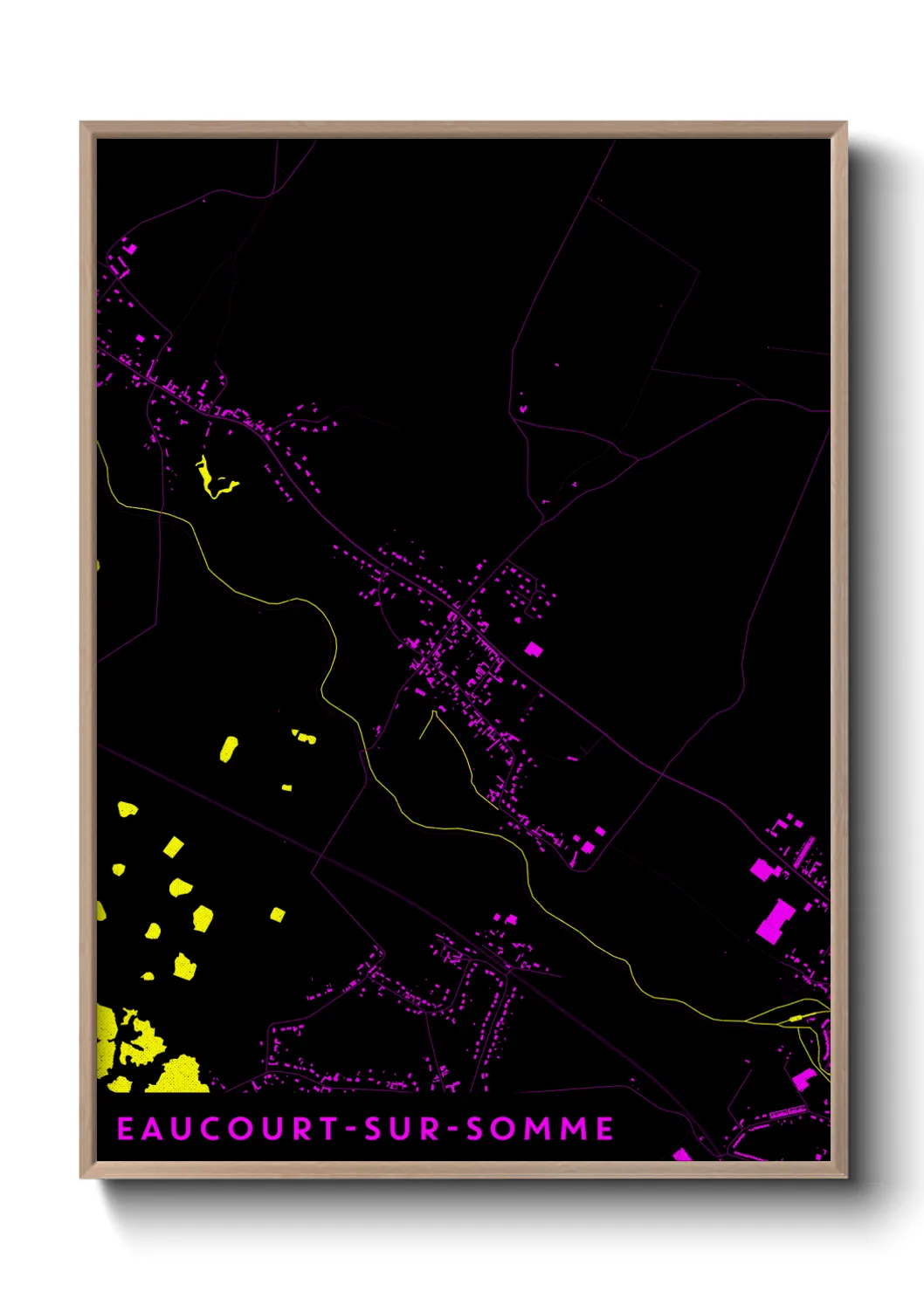 Une affiche de carte sur Eaucourt-sur-Somme