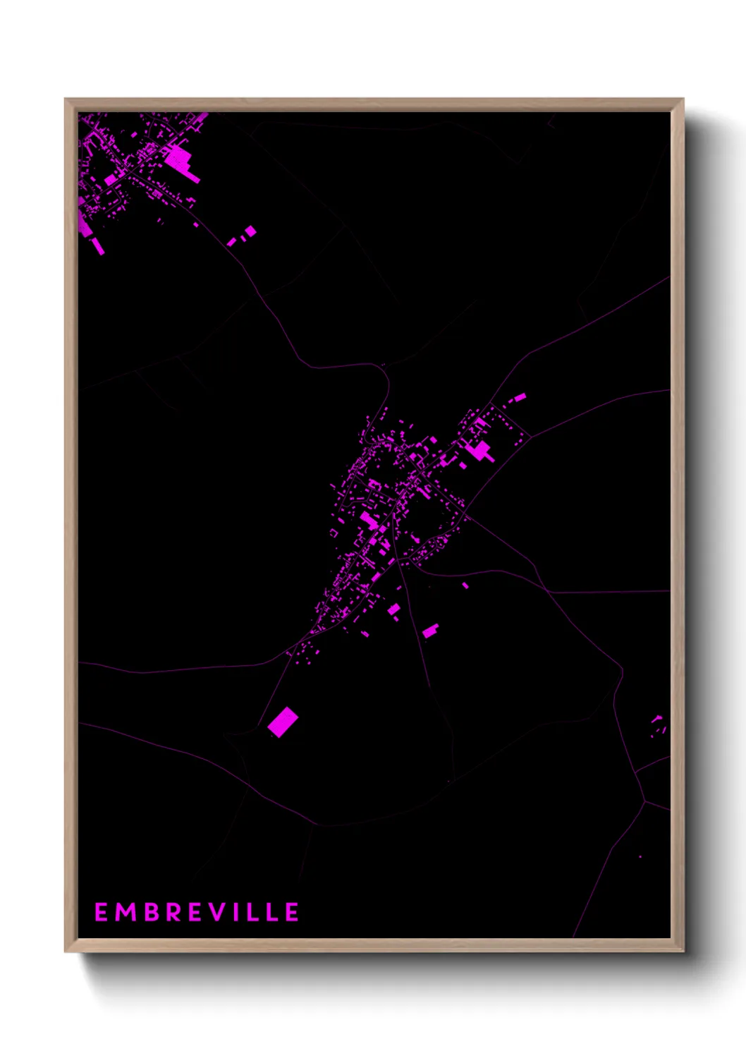 Une affiche de carte sur Embreville