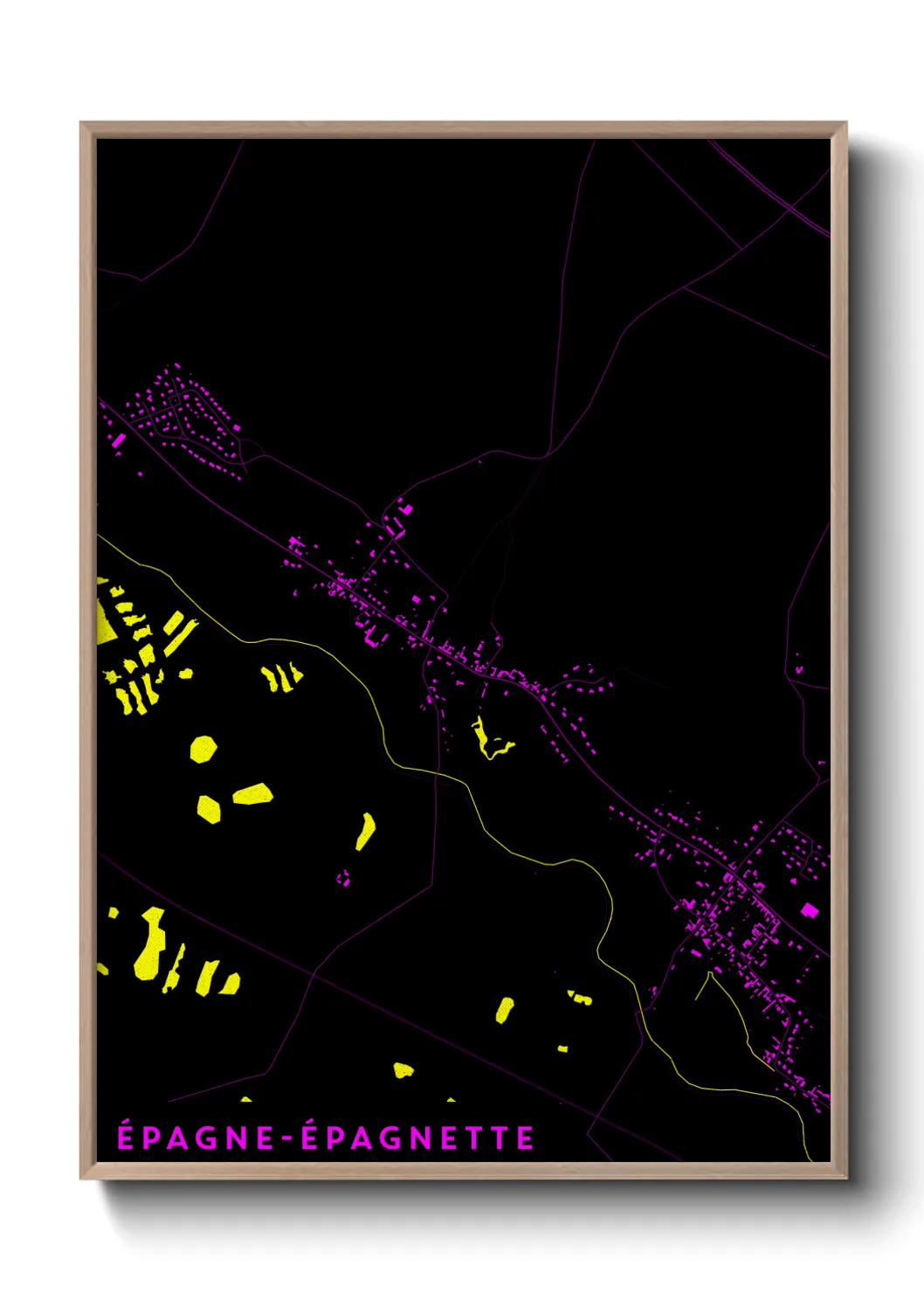 Une affiche de carte sur Épagne-Épagnette