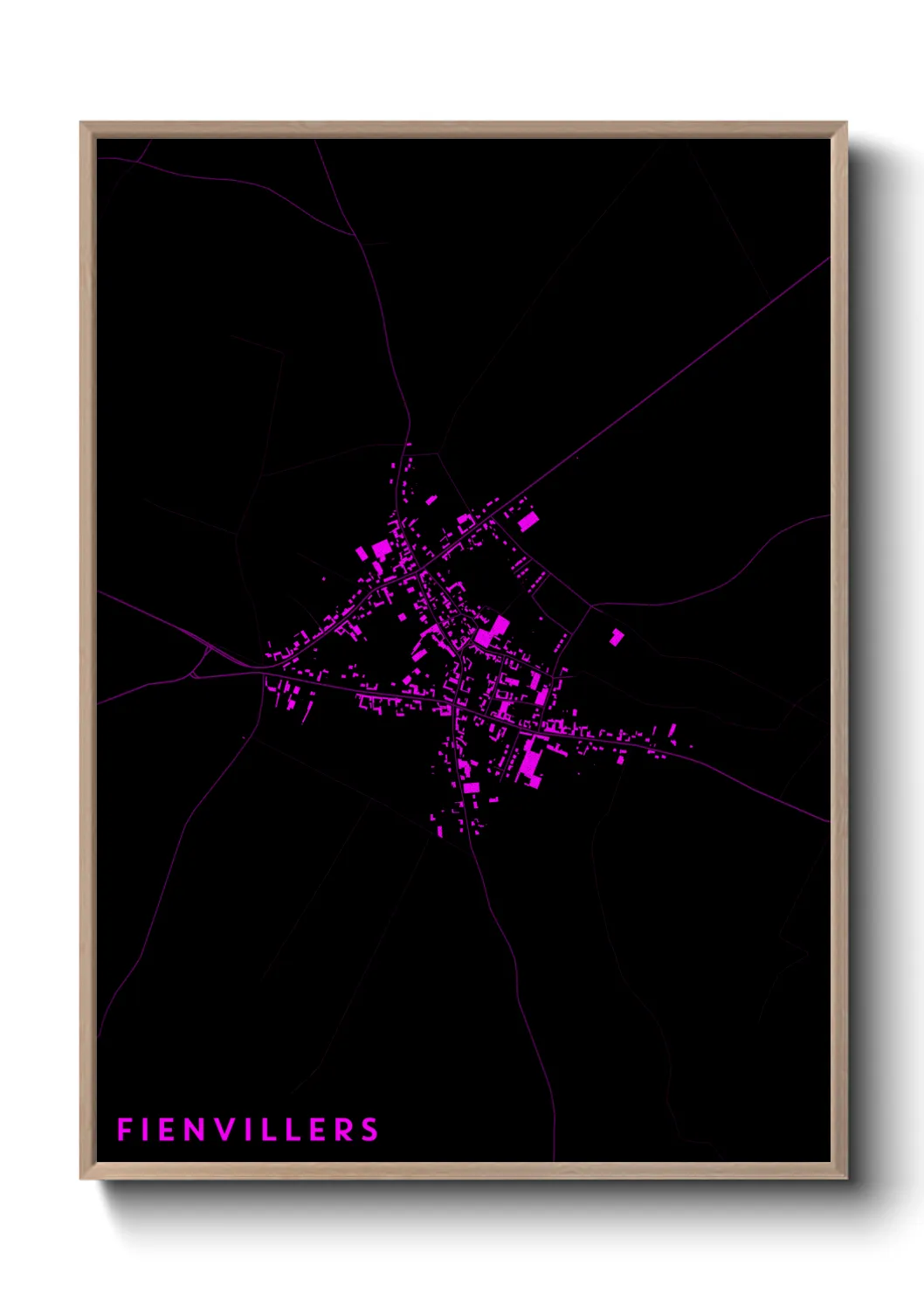 Une affiche de carte sur Fienvillers