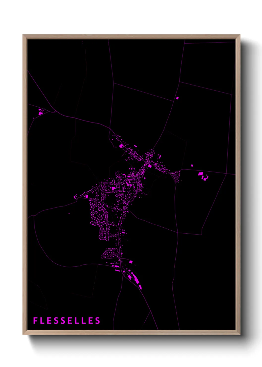 Une affiche de carte sur Flesselles