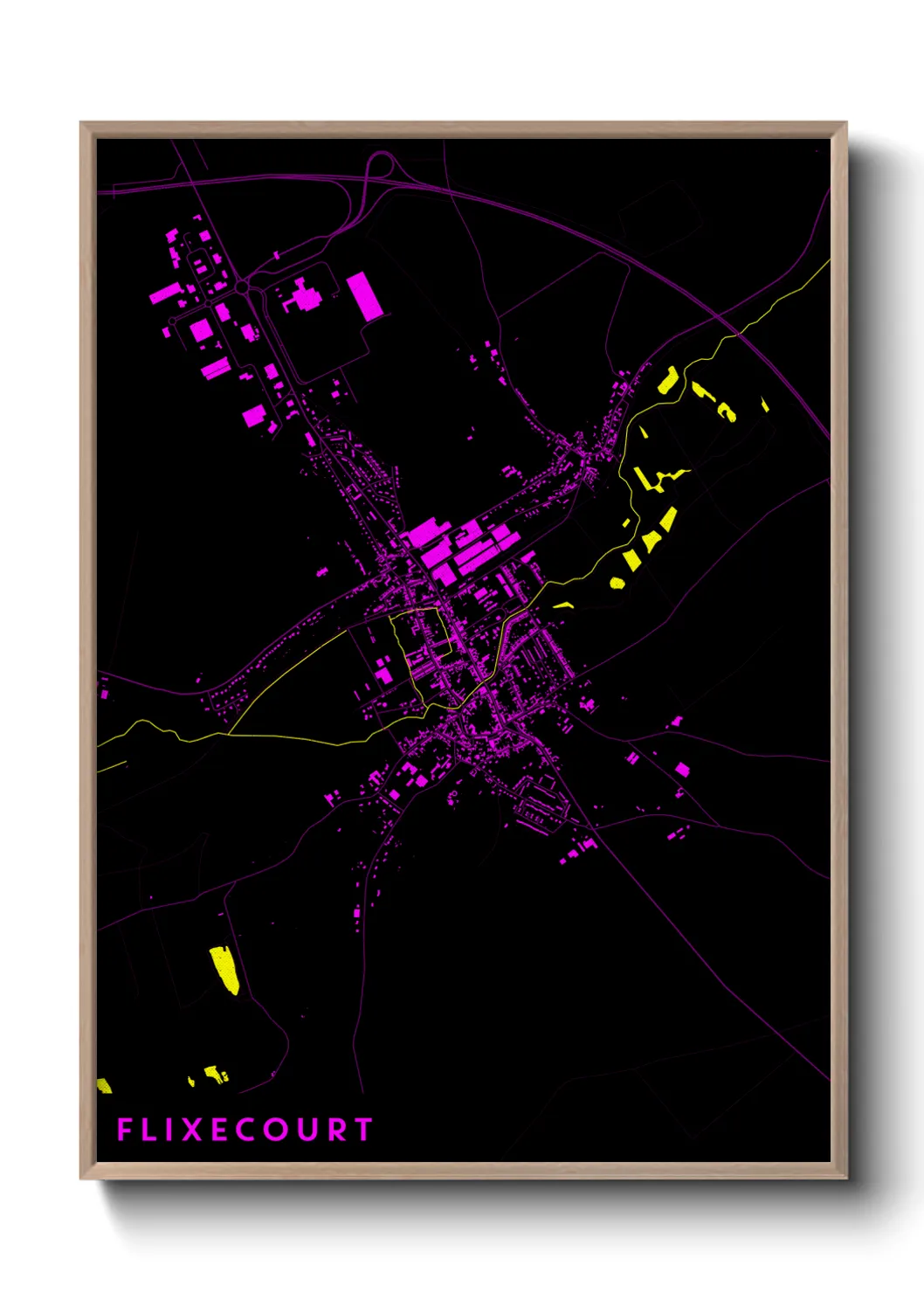 Une affiche de carte sur Flixecourt