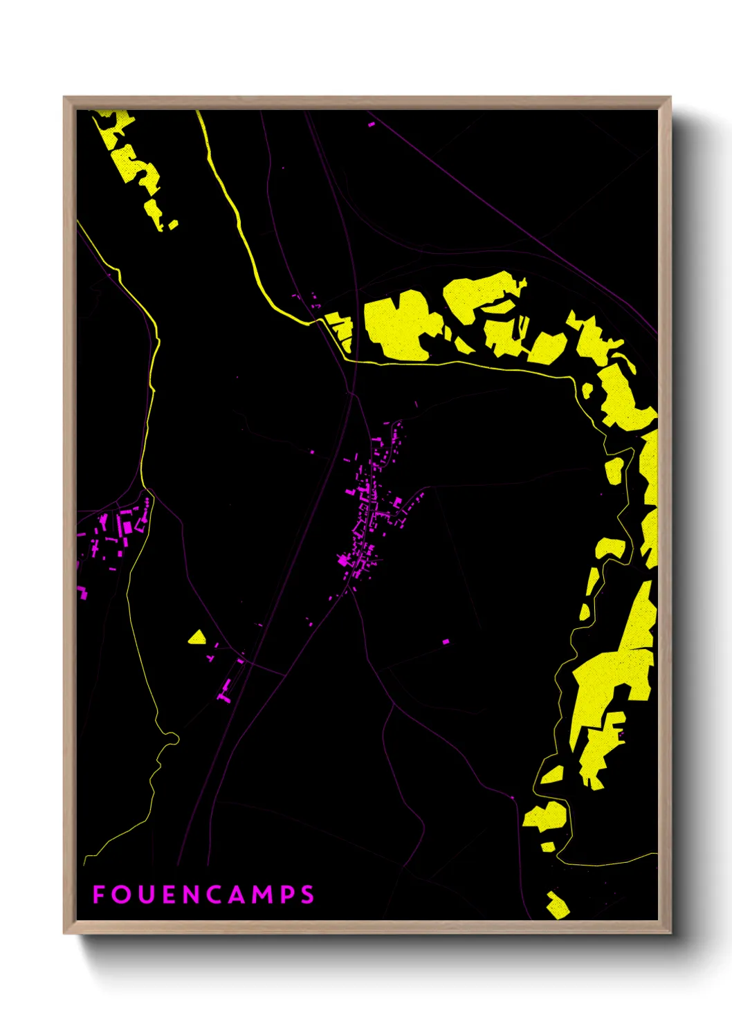 Une affiche de carte sur Fouencamps
