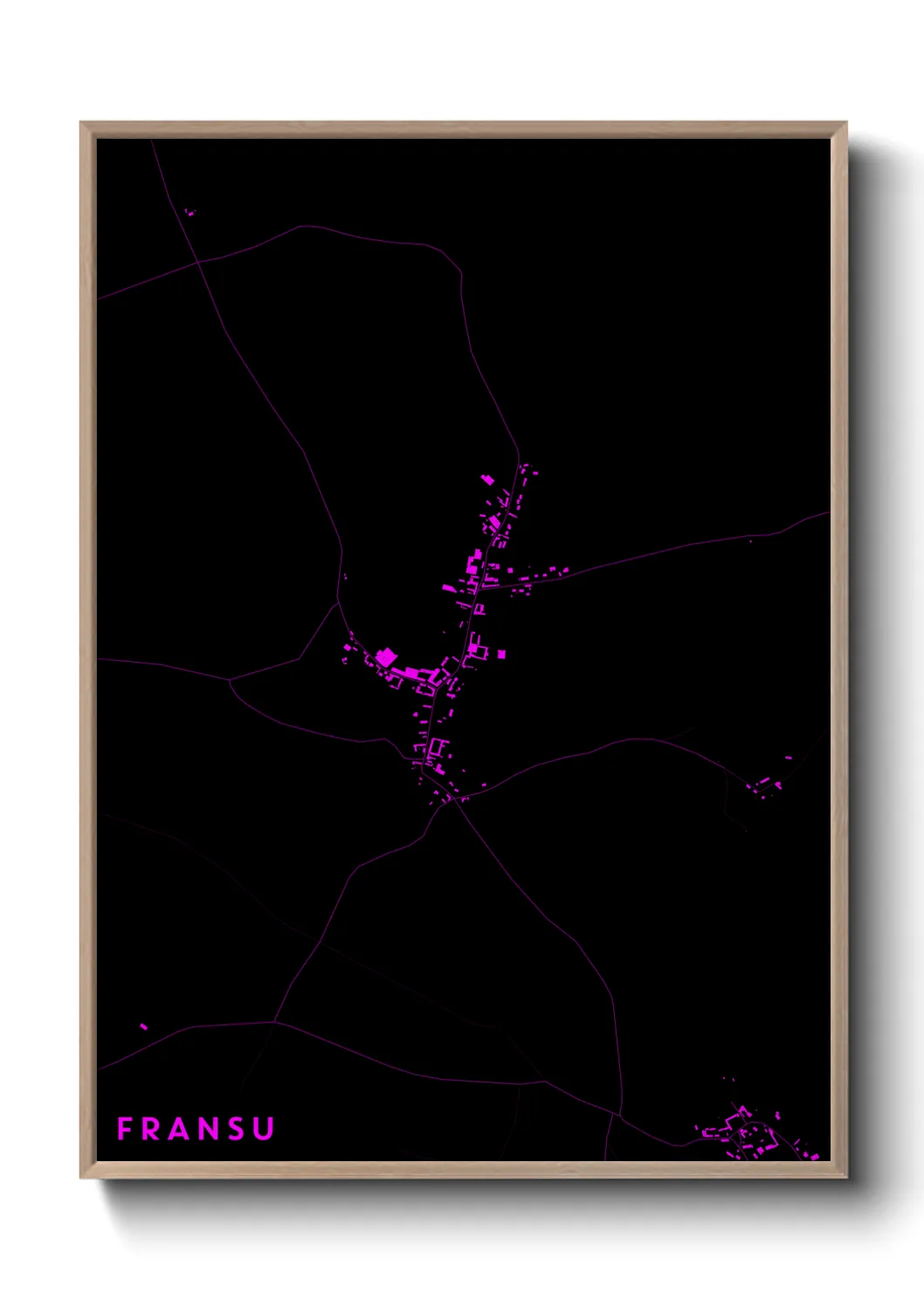 Une affiche de carte sur Fransu