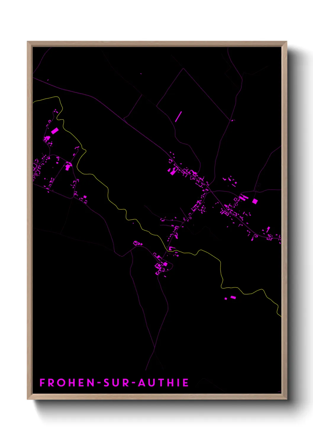 Un poster carteFrohen-sur-Authie