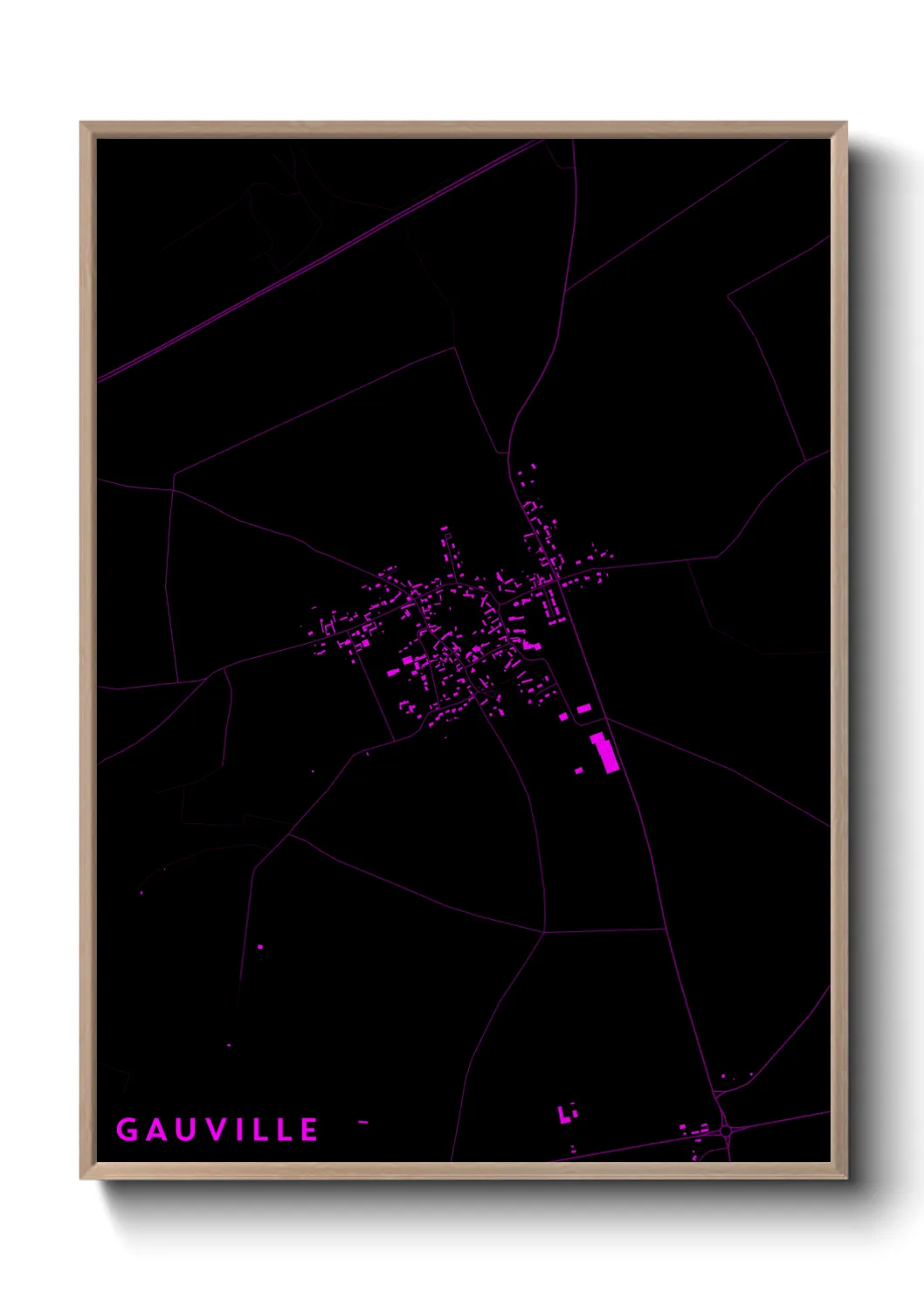 Une affiche de carte sur Gauville