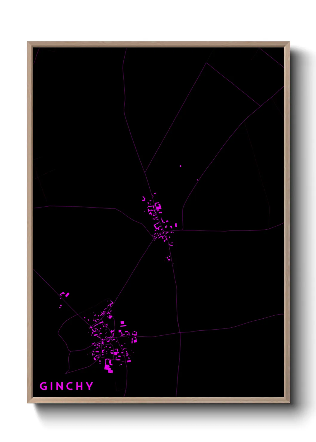 Une affiche de carte sur Ginchy