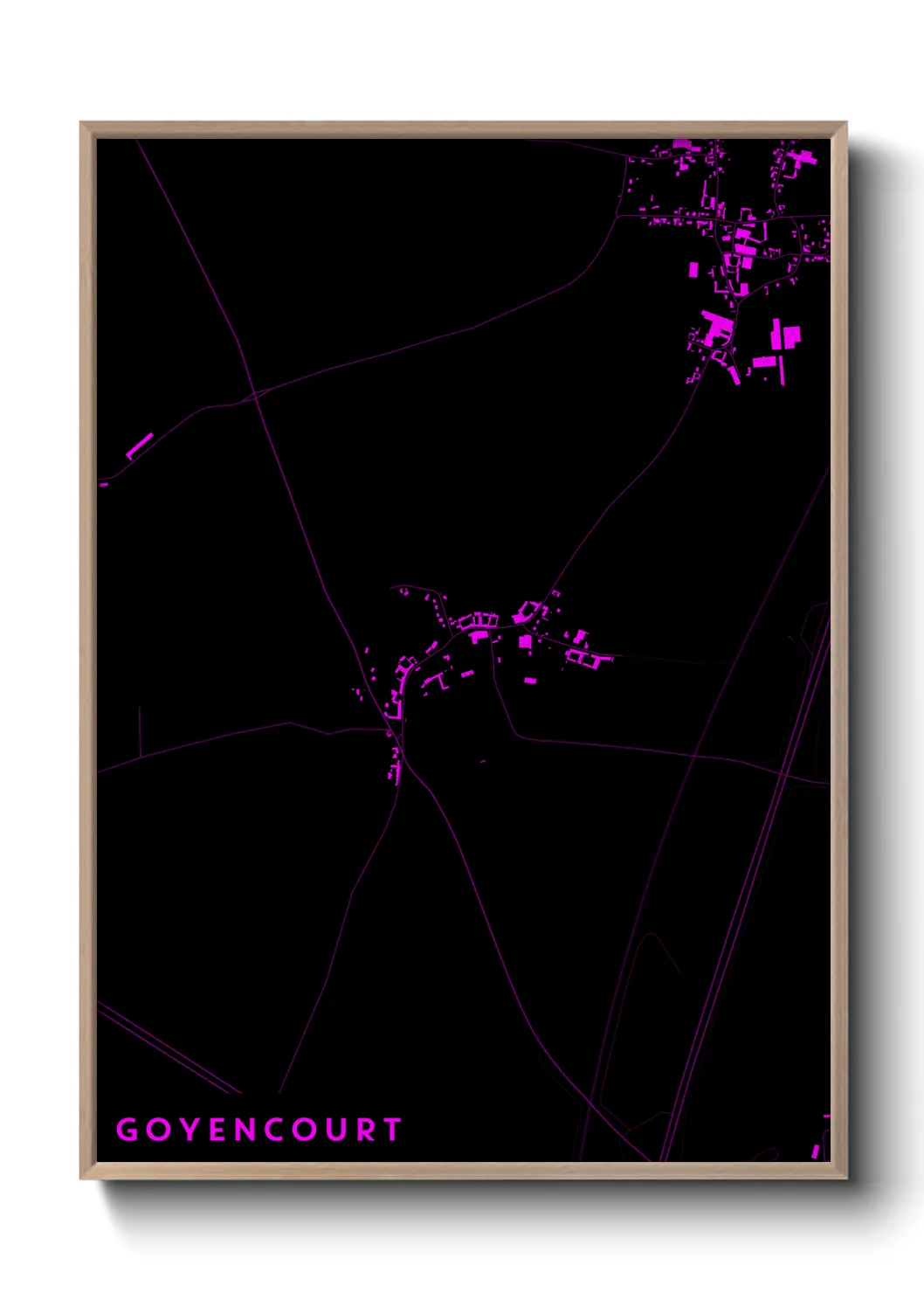 Une affiche de carte sur Goyencourt