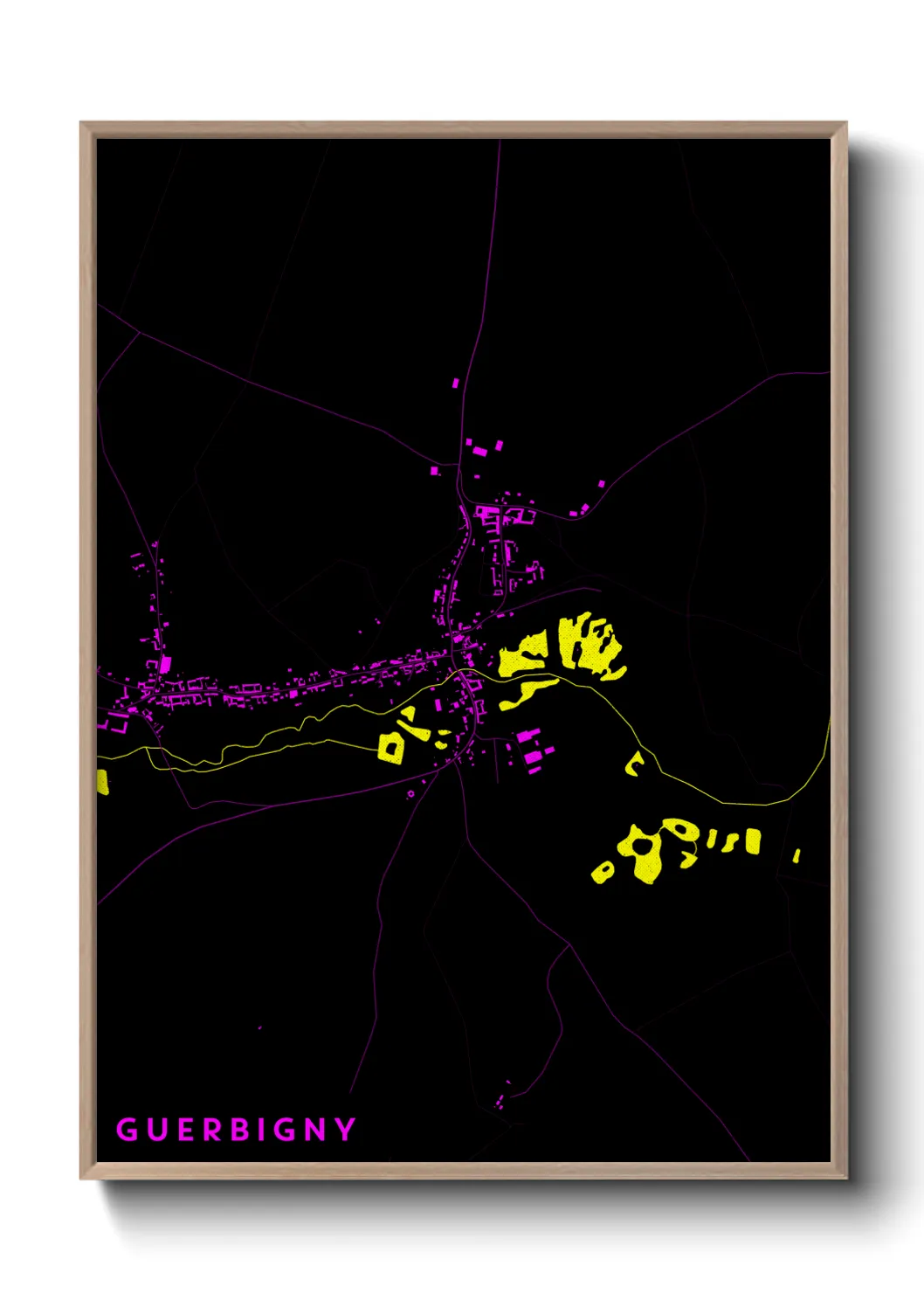 Une affiche de carte sur Guerbigny