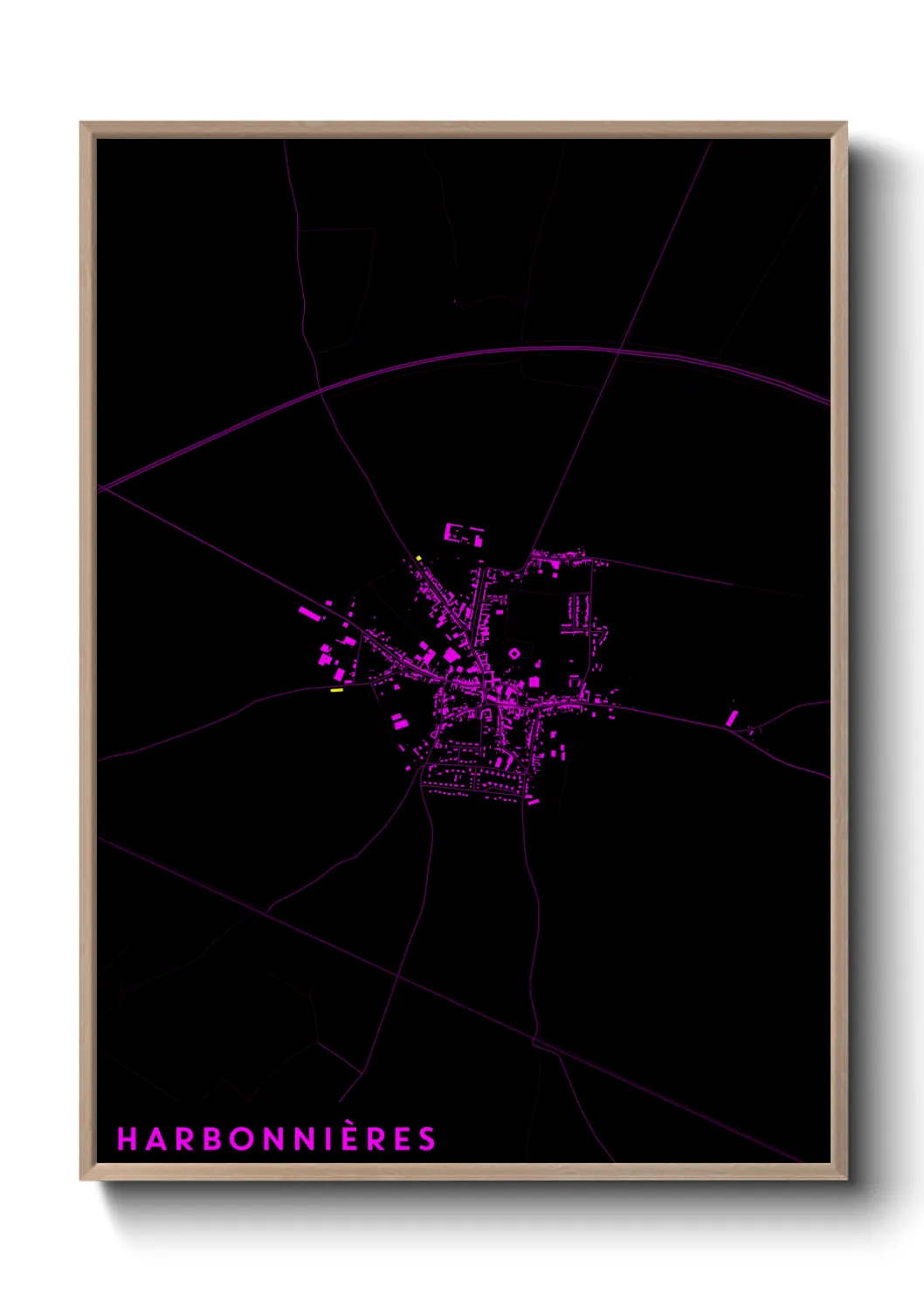 Une affiche de carte sur Harbonnières