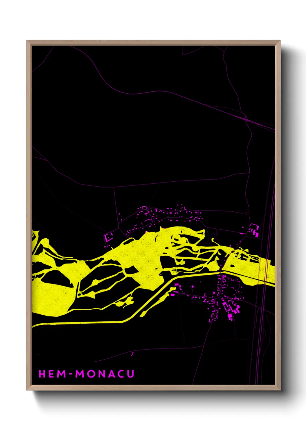 Une affiche de carte sur Hem-Monacu