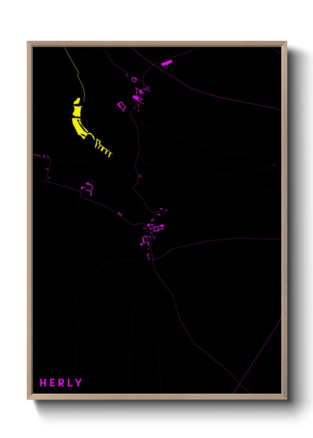 Une affiche de carte sur Herly