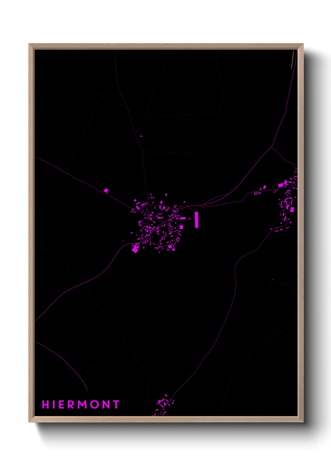 Une affiche de carte sur Hiermont