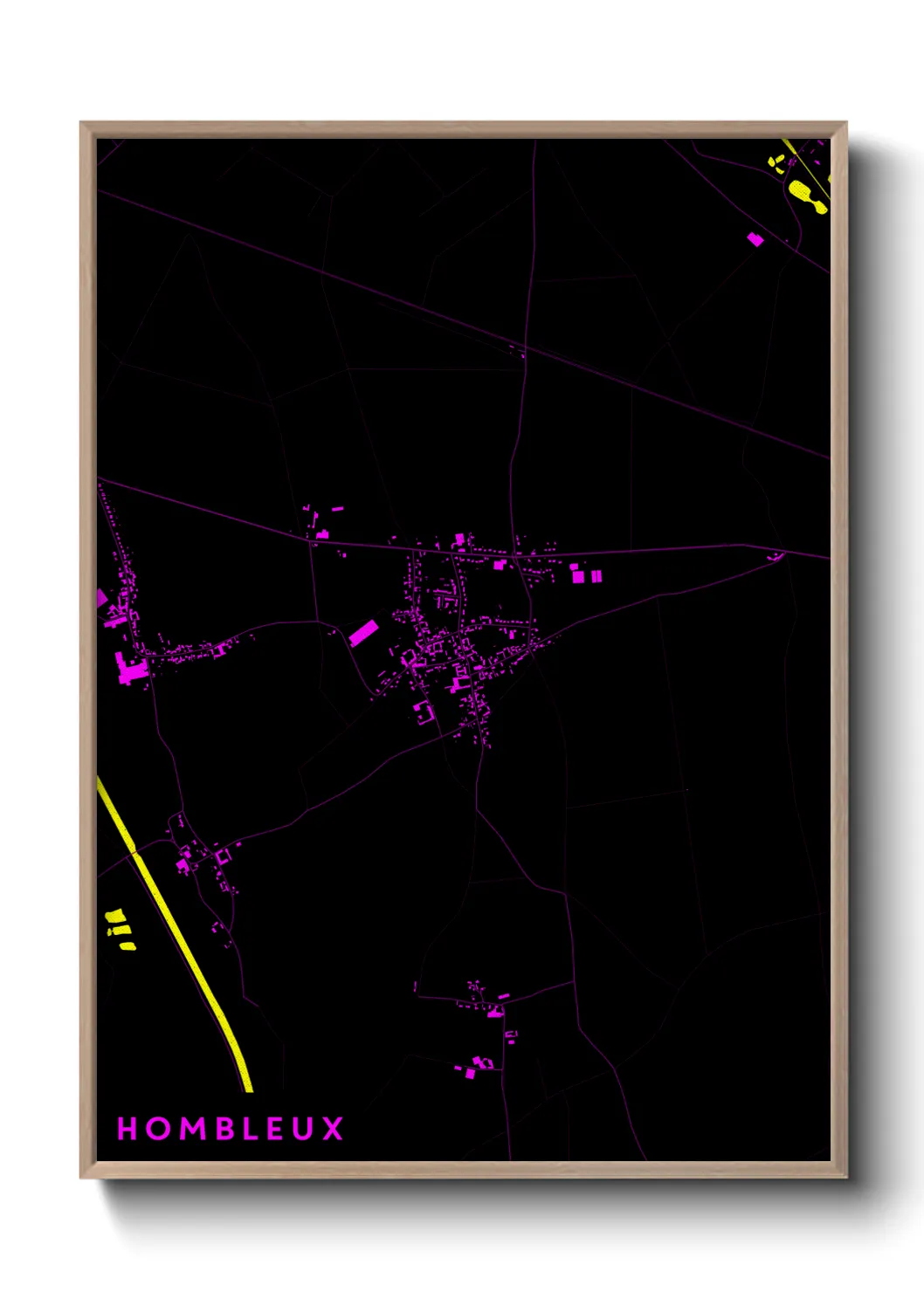 Une affiche de carte sur Hombleux
