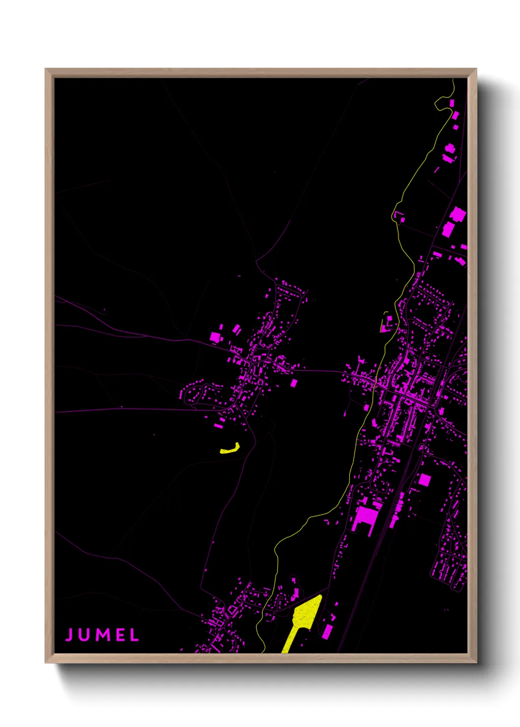 Une affiche de carte sur Jumel