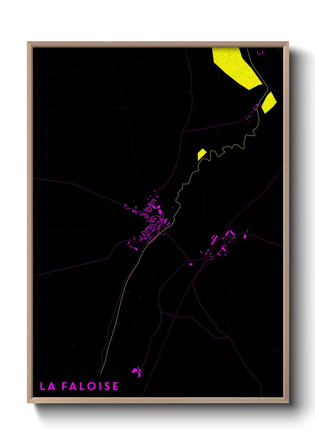 Une affiche de carte sur La Faloise