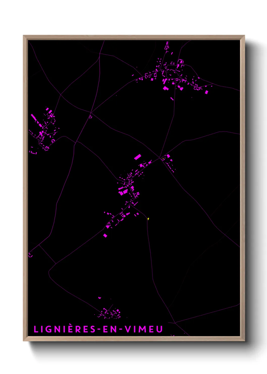 Une affiche de carte sur Lignières-en-Vimeu