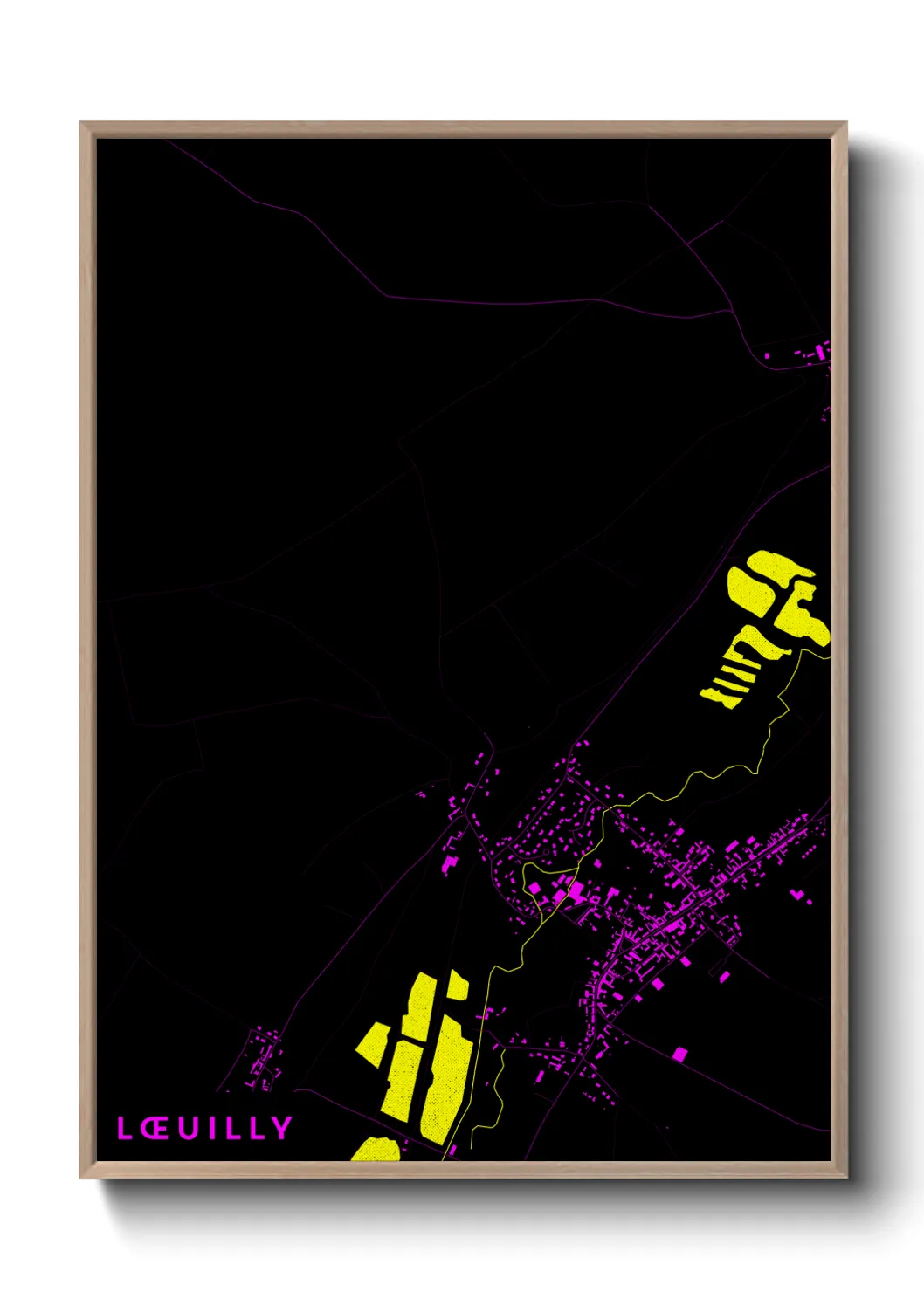 Une affiche de carte sur Lœuilly