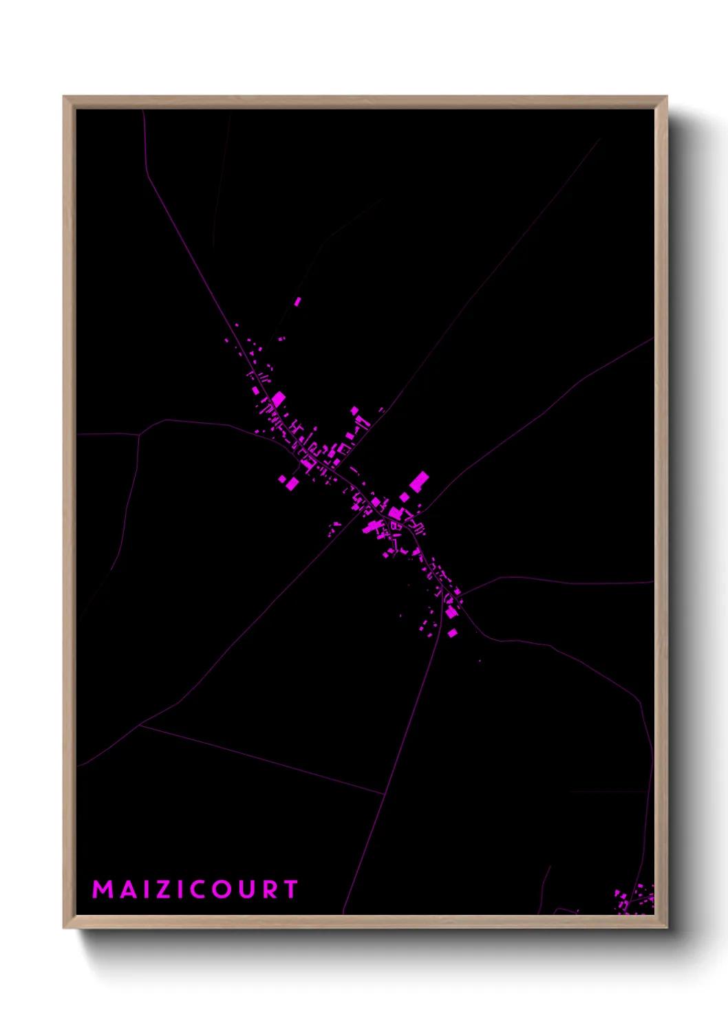 Une affiche de carte sur Maizicourt