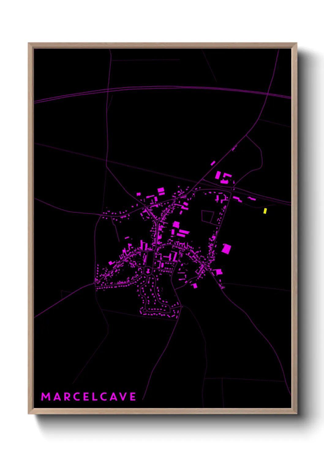 Une affiche de carte sur Marcelcave