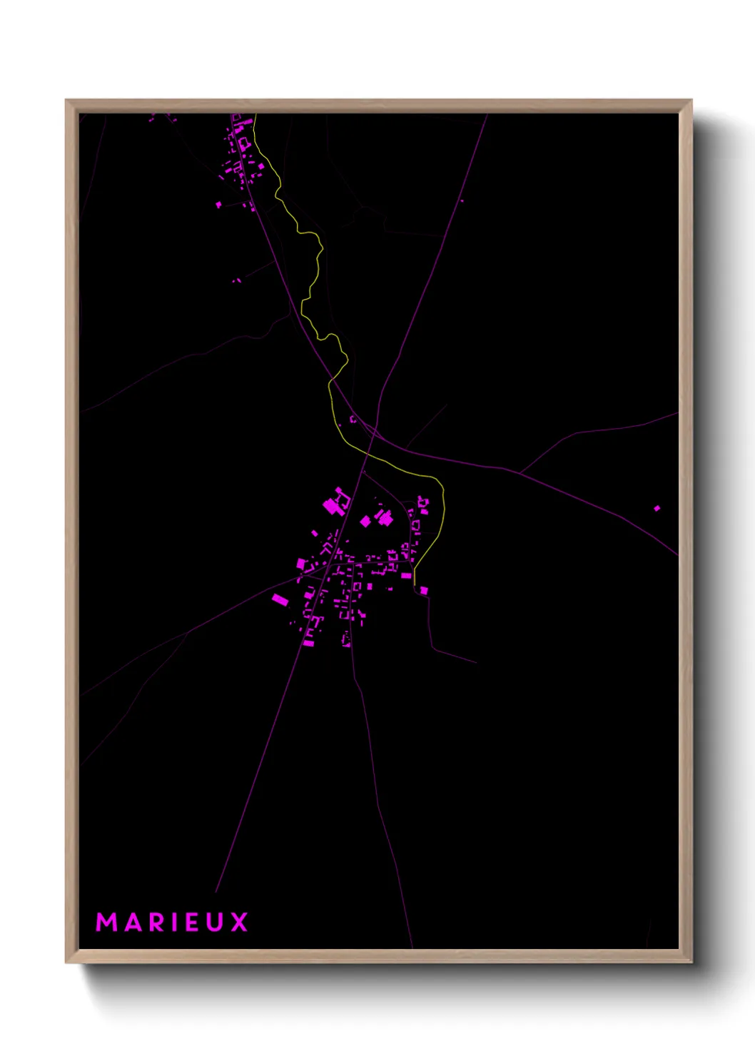 Une affiche de carte sur Marieux