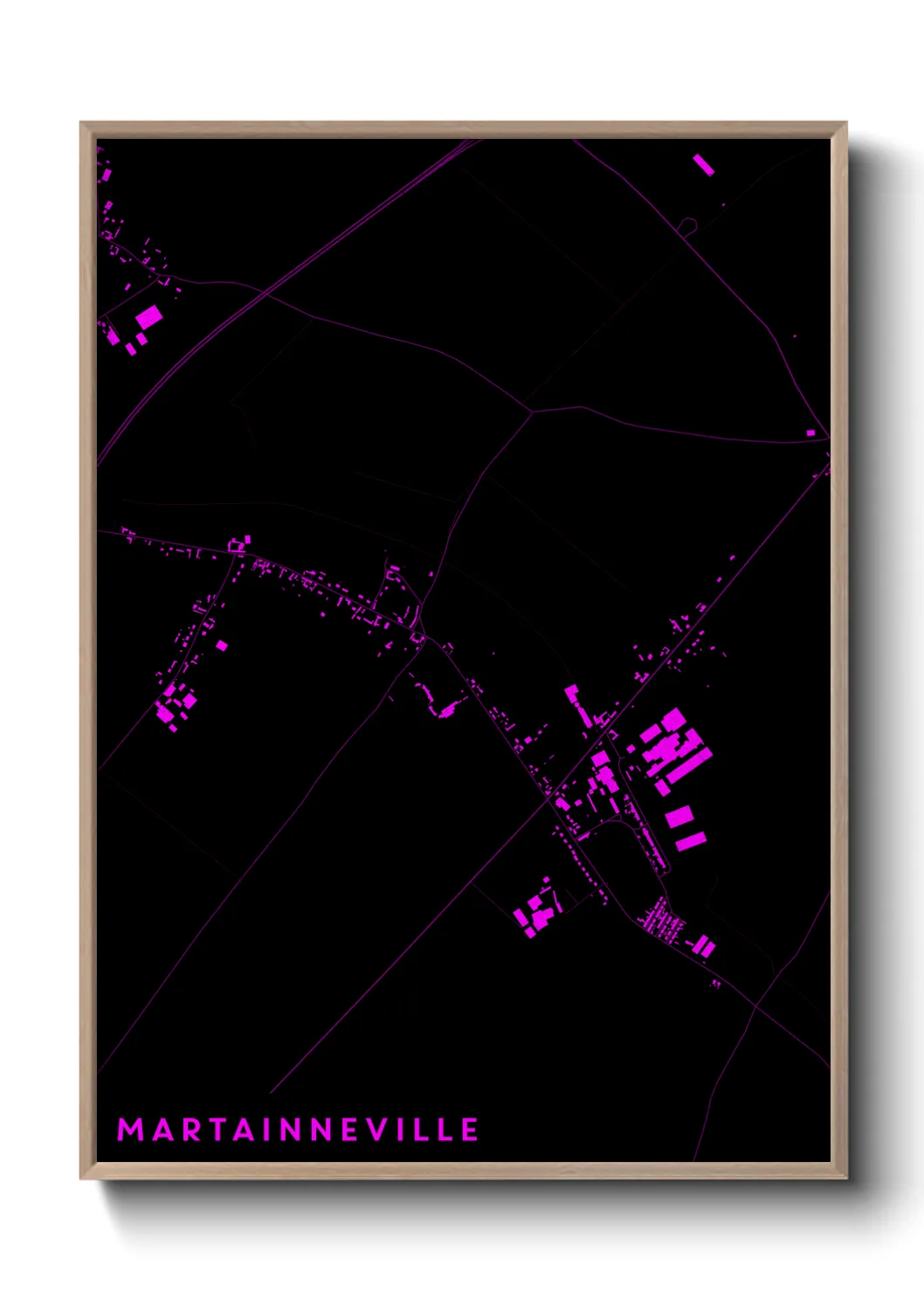 Une affiche de carte sur Martainneville