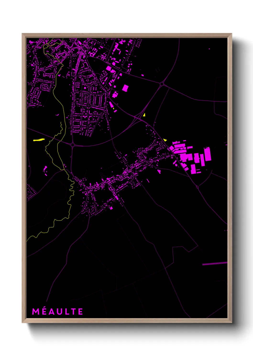 Une affiche de carte sur Méaulte