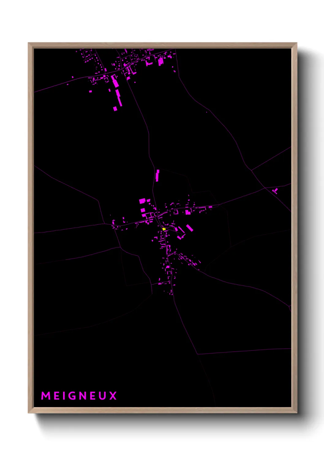 Une affiche de carte sur Meigneux