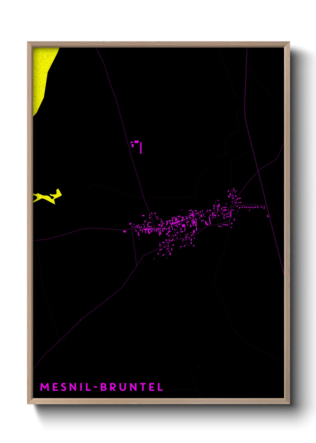 Une affiche de carte sur Mesnil-Bruntel