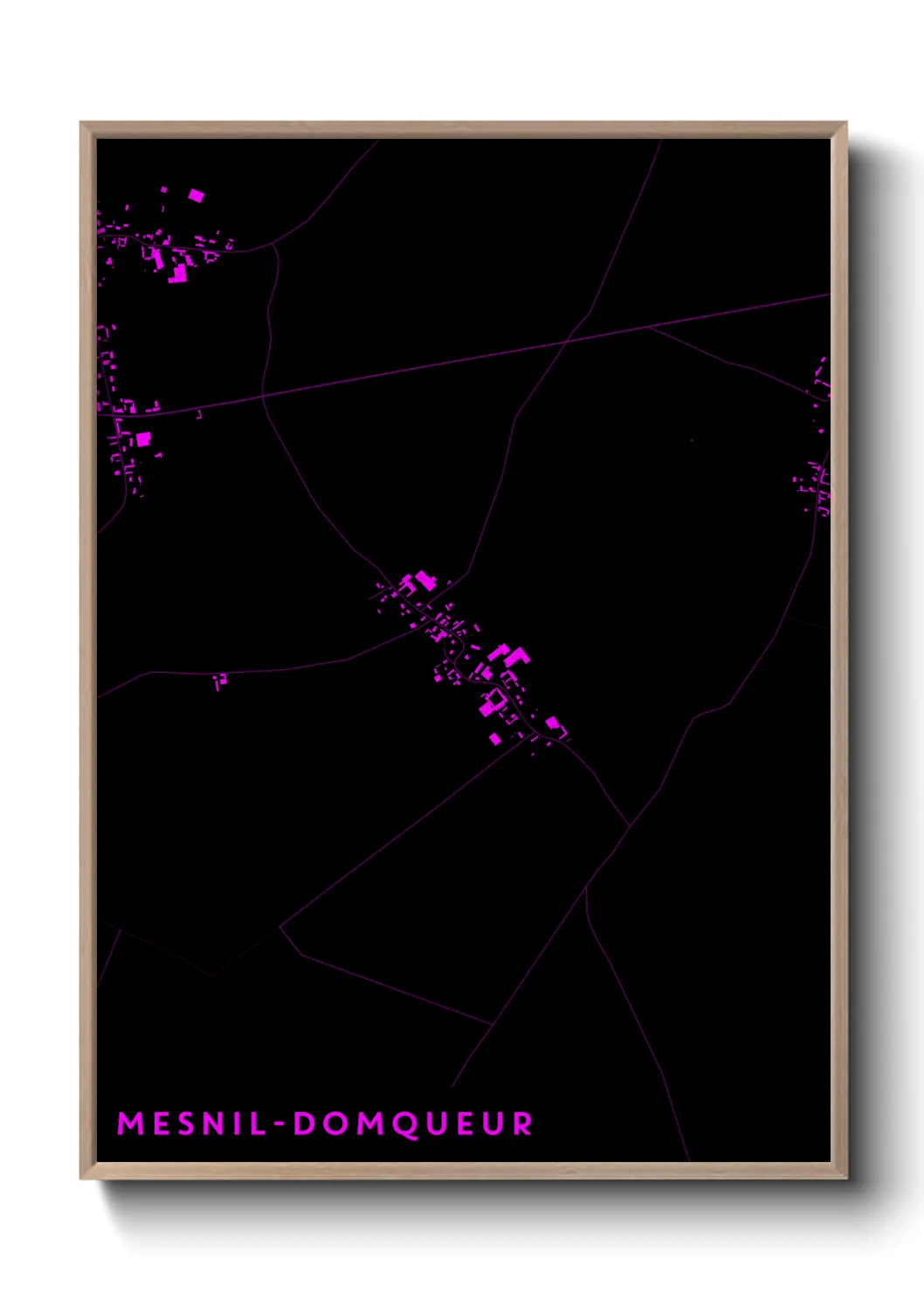 Une affiche de carte sur Mesnil-Domqueur