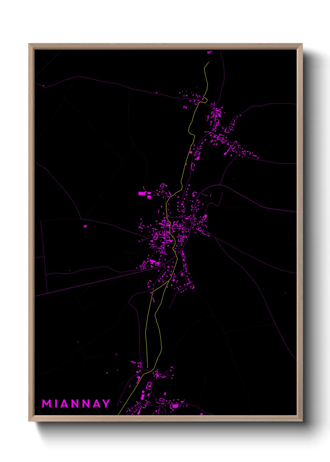 Une affiche de carte sur Miannay