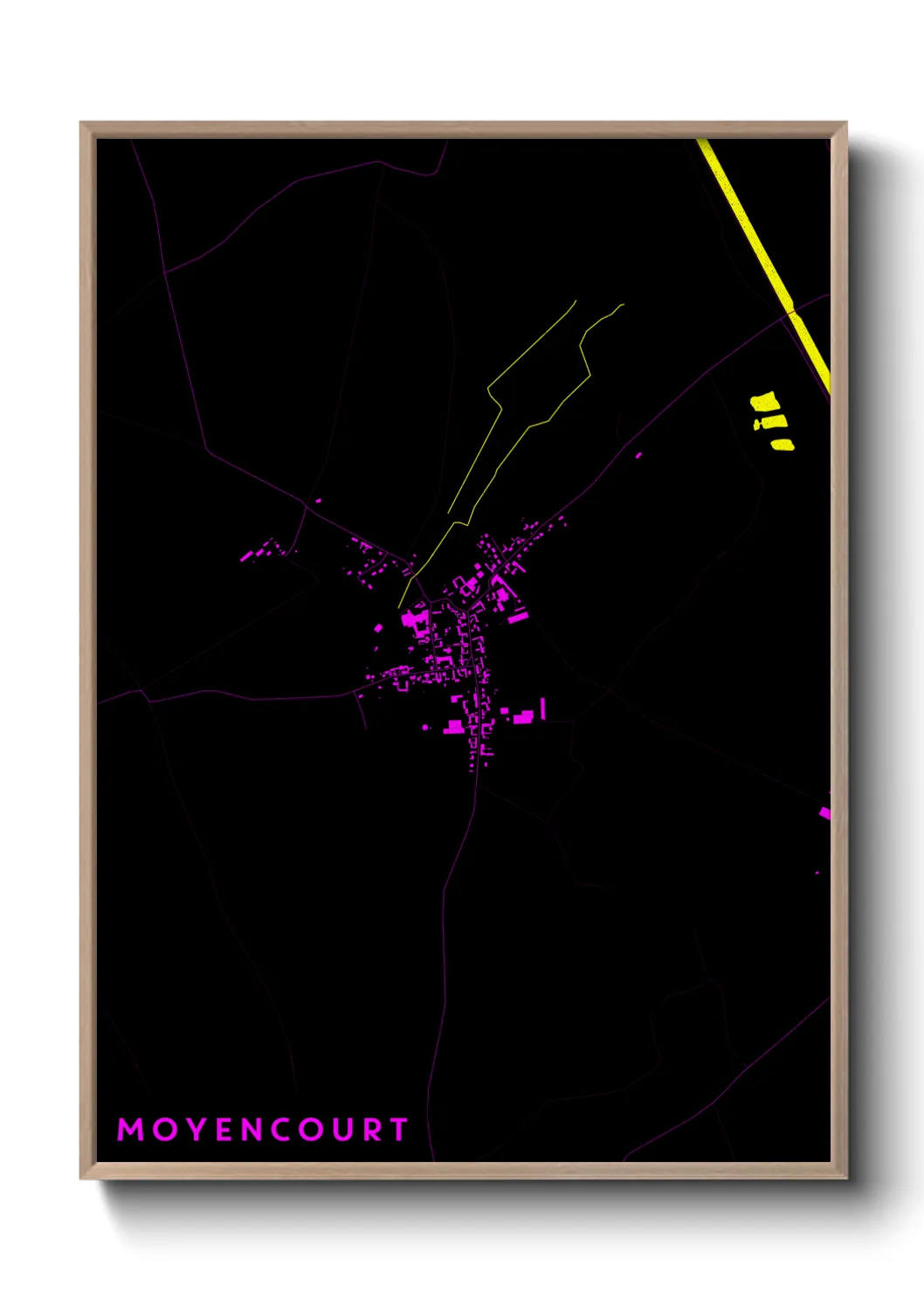 Une affiche de carte sur Moyencourt