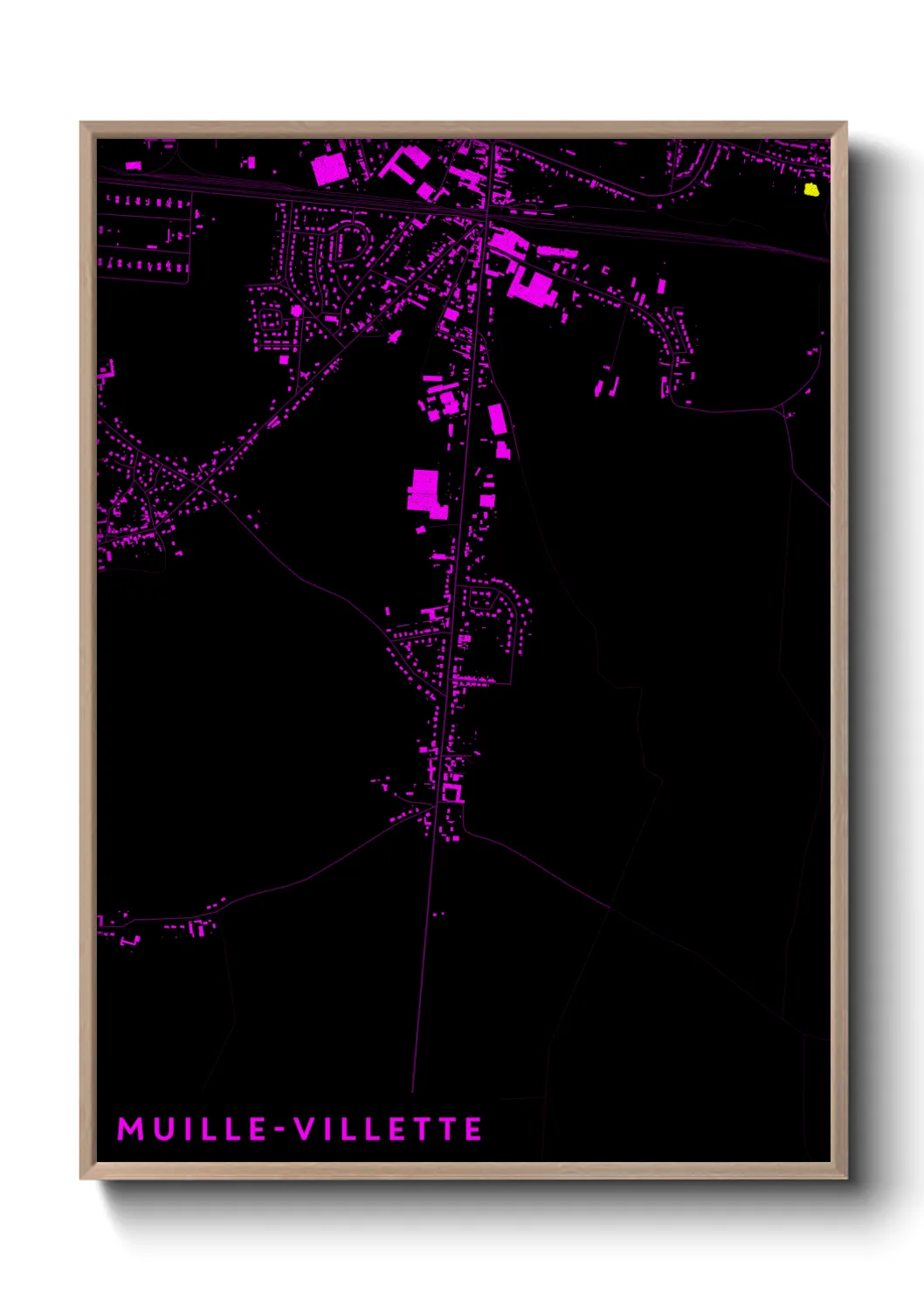 Une affiche de carte sur Muille-Villette